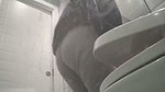 Beautiful girl pissing in mall toilet