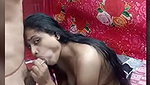 Husband rubing her wife pussy  enjoying