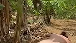 Lady Outdoor riding hard  Fuck