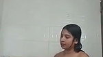 Lady taking bath on videocall
