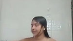 Lady taking bath on videocall