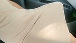 Sexy girl showing her pussy in runing car