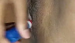 Sexy lady inserting marker pen in her pussy