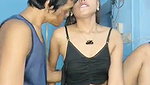 Husband jerking her cock