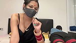 Newly married couple enjoying on live