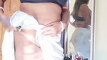 Sexy aunty pressing her boobs  showing