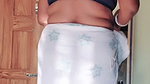 Sexy aunty pressing her boobs  showing