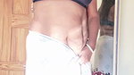 Sexy aunty pressing her boobs  showing