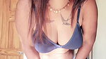 Sexy aunty pressing her boobs  showing