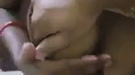 House owner pressing boobs of maid