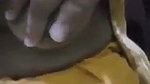 House owner pressing boobs of maid