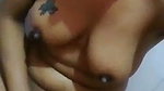 Beautiful girl rubing her pussy in bathroom
