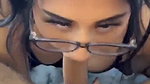 Glasses Horny Girl Sucking Boyfriend Dick