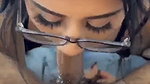 Glasses Horny Girl Sucking Boyfriend Dick