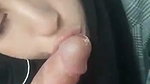 Sexy Hijabi Girl Sucking Dick Inside Car