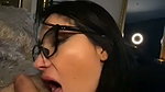 Glasses Horny Girl Sucking Boyfriend Dick2