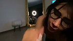 Glasses Horny Girl Sucking Boyfriend Dick2