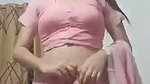 Nepali girl undress pink saree  show her nude figure