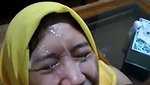 Nepali Muslim girl cum on her face