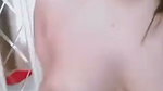 Sexy girl pressing her boobs  showing