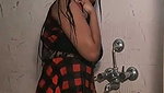 Beautiful girl undress  taking shower