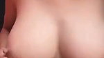 Beautiful slim hot girl showing  pressing her boobs