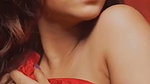 Sexy bhabhi show her boobs in transparent red saree