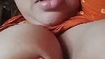 Sexy girl show her huge boobs  pressing