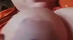 Sexy girl show her huge boobs  pressing