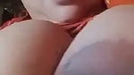 Sexy girl show her huge boobs  pressing