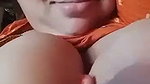 Sexy girl show her huge boobs  pressing