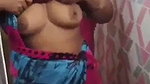 Aunty showing her boobs