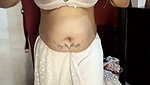 Sexy dance in white saree