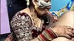 Beautiful lady giving Blowjob to lover