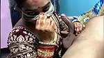 Beautiful lady giving Blowjob to lover