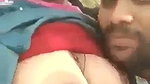 Boyfriend sucking boob of her gf