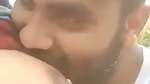 Boyfriend sucking boob of her gf