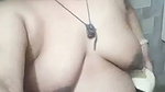 Girlfriend showing her huge ass  boob