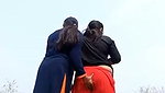 sexy lady showing her asshole in outdoor