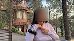 Sexy two girl showing boobs outdoor