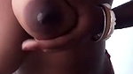 New update aunty pissing  playing with own boobs