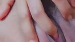 Cute babe making fingering video