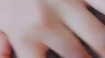 Cute babe making fingering video