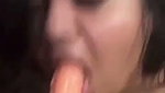 Indian fatty bitch dildo blowjob and tits show