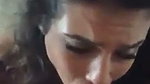 Hot airhostess girl licking and deep