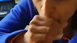Hot girl licking blowjob
