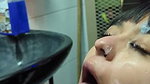Hot girl licking her boyfriend in mouth