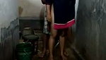 Indian bathroom romance foreplay clip
