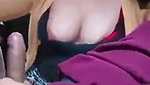 Beautiful girl giving Blowjob inside car  fuck
