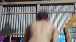 Sexy girl showing  pressing her boobs